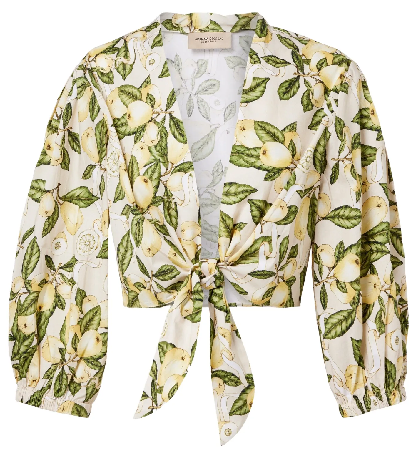 Printed cotton-blend crop top Printed cotton-blend crop top