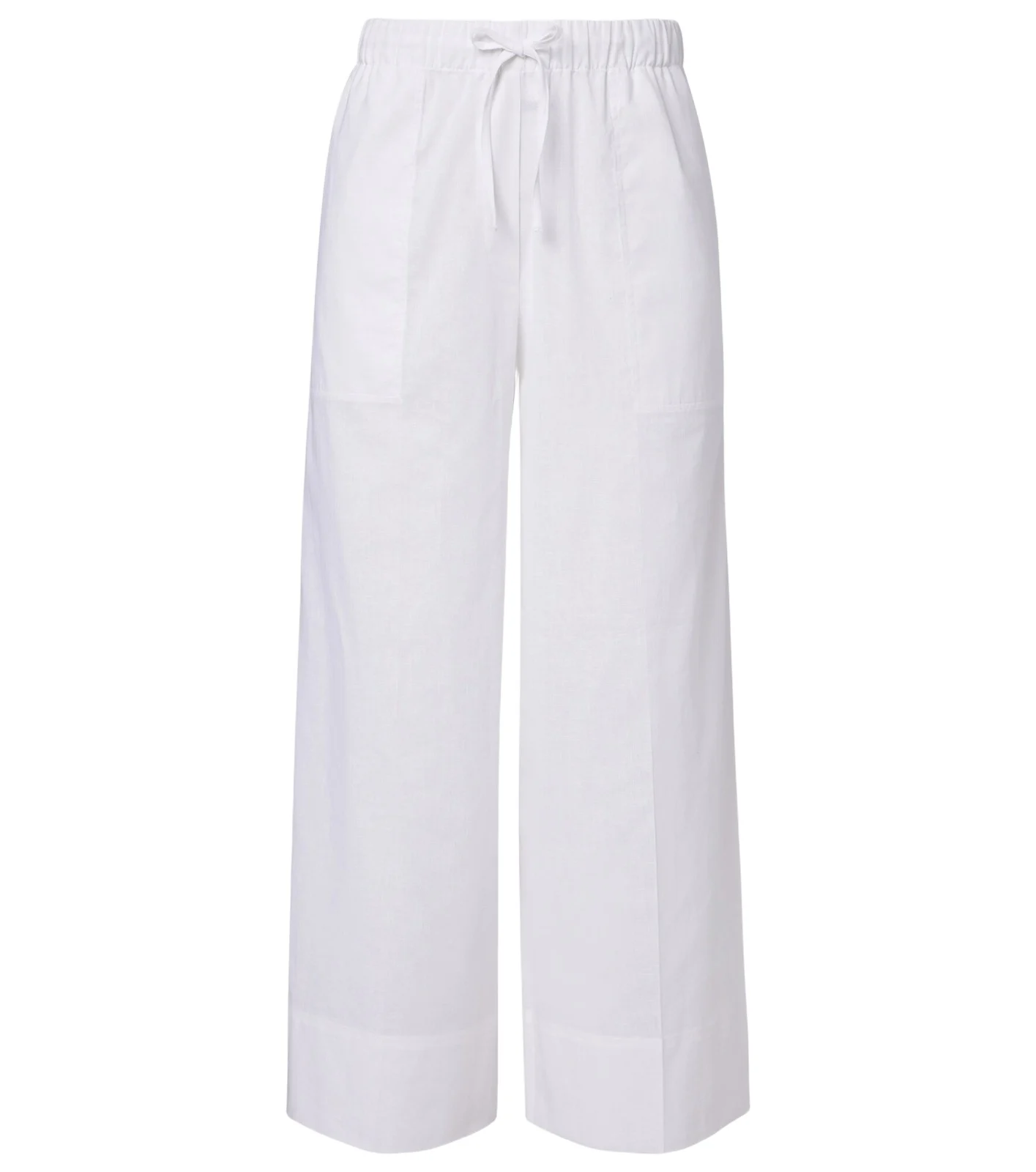 TOTEME Cotton and linen wide-leg pants