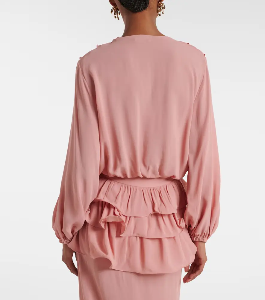 ADRIANA DEGREAS Ruffled crop top | Thumbnail 3