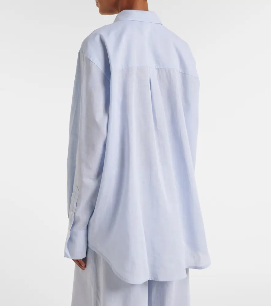 TOTEME Oversized cotton and linen shirt | Thumbnail 3