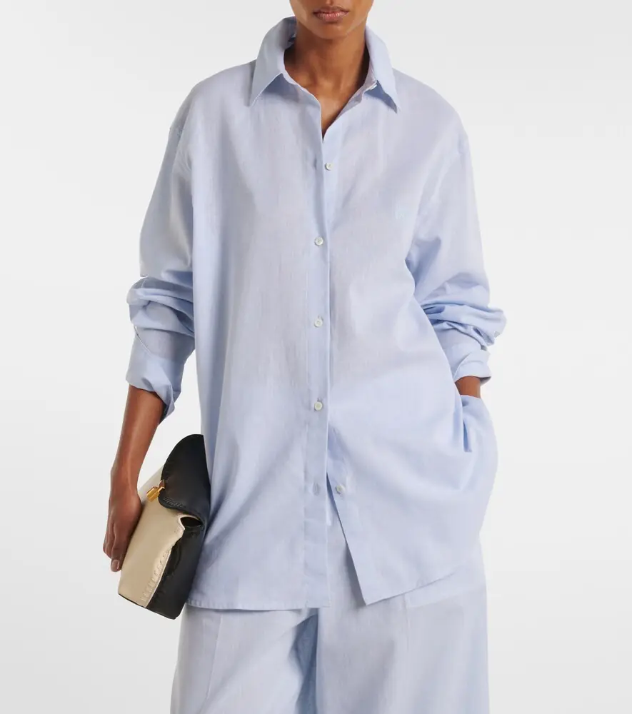 TOTEME Oversized cotton and linen shirt | Thumbnail 4