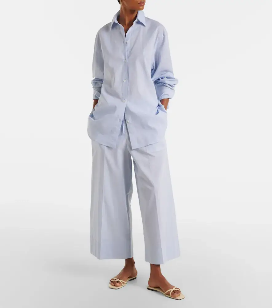 TOTEME Oversized cotton and linen shirt | Thumbnail 5