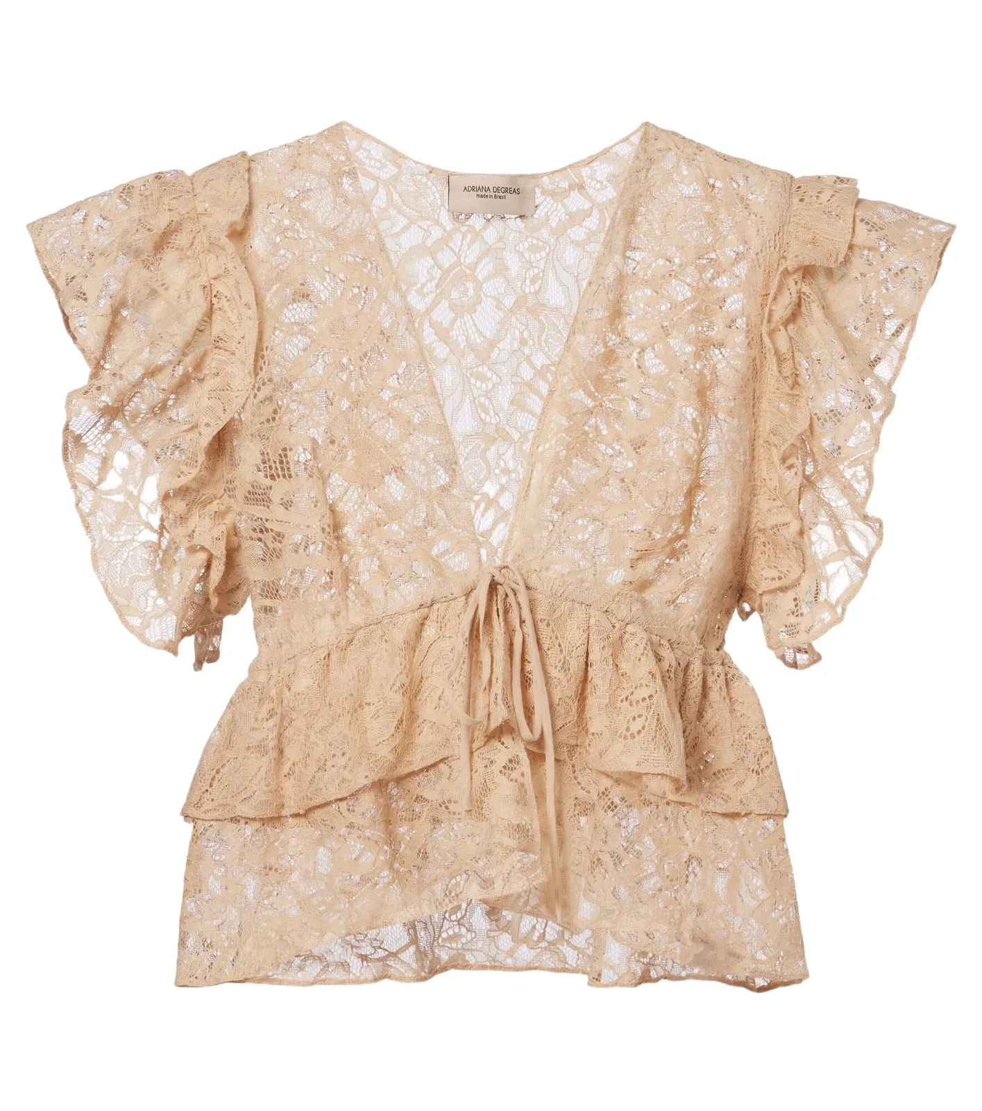 Ruffled lace crop top