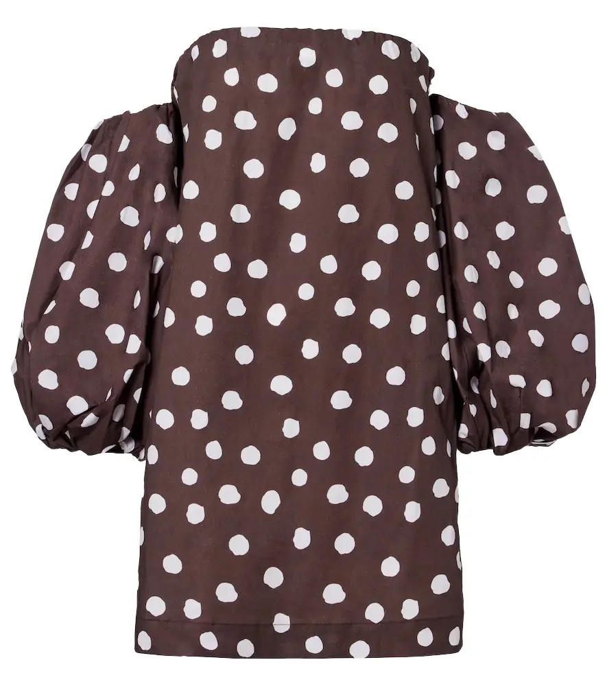 ADRIANA DEGREAS Polka-dot cotton-blend minidress | Image 1 ADRIANA DEGREAS Polka-dot cotton-blend minidress | Image 1