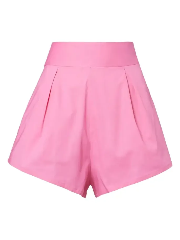 Cotton wide-leg shorts