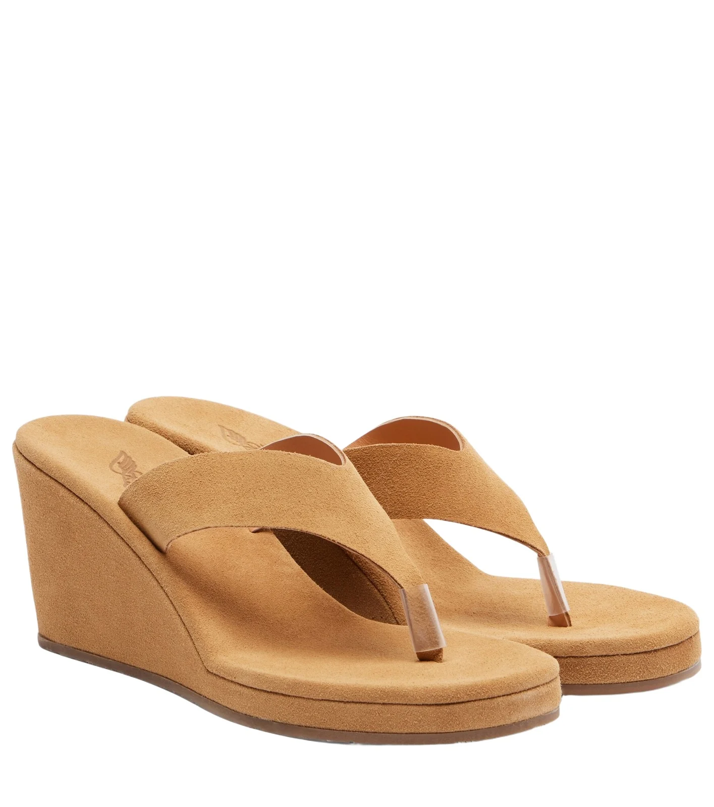 Charys suede wedge thong sandals