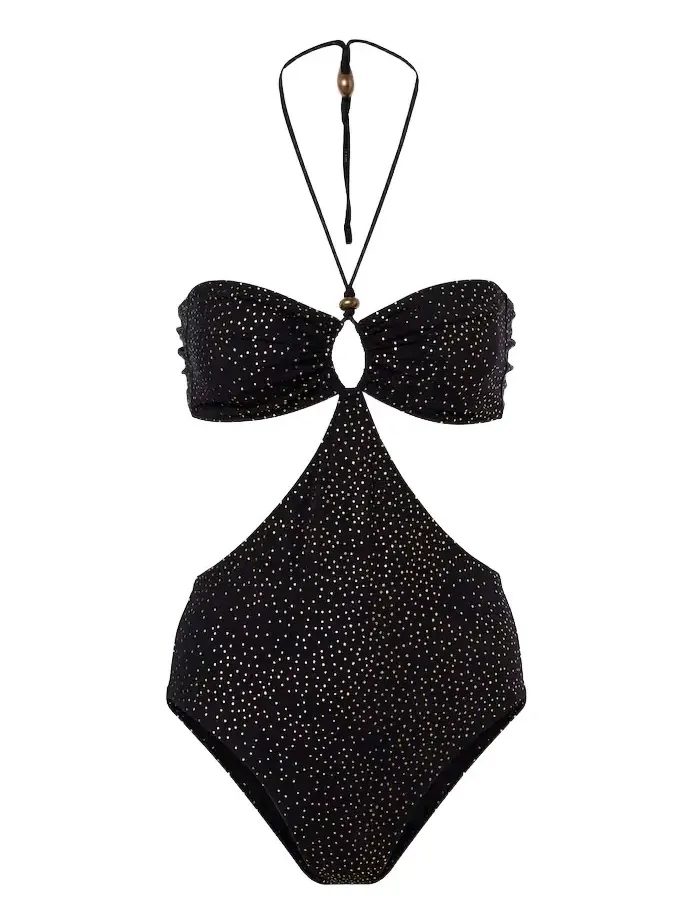 Idoya polka-dot cutout swimsuit Idoya polka-dot cutout swimsuit