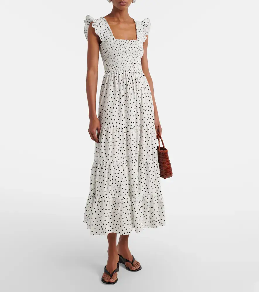 Rixo Kendall polka-dot cotton midi dress | Thumbnail 3