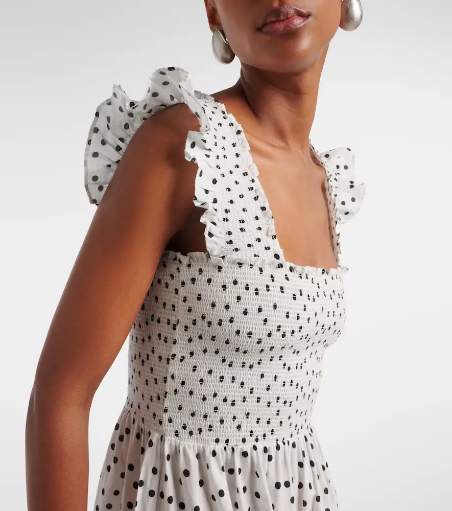 Rixo Kendall polka-dot cotton midi dress | Thumbnail 4