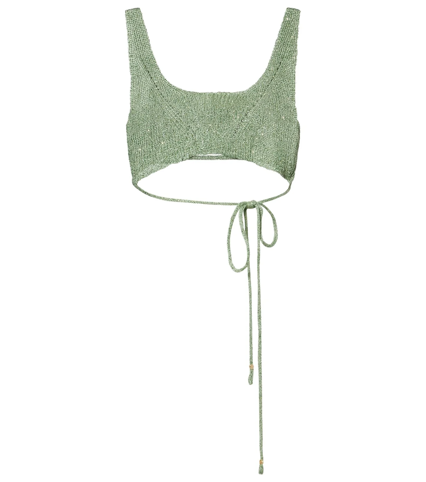 Alma sequined knitted crop top