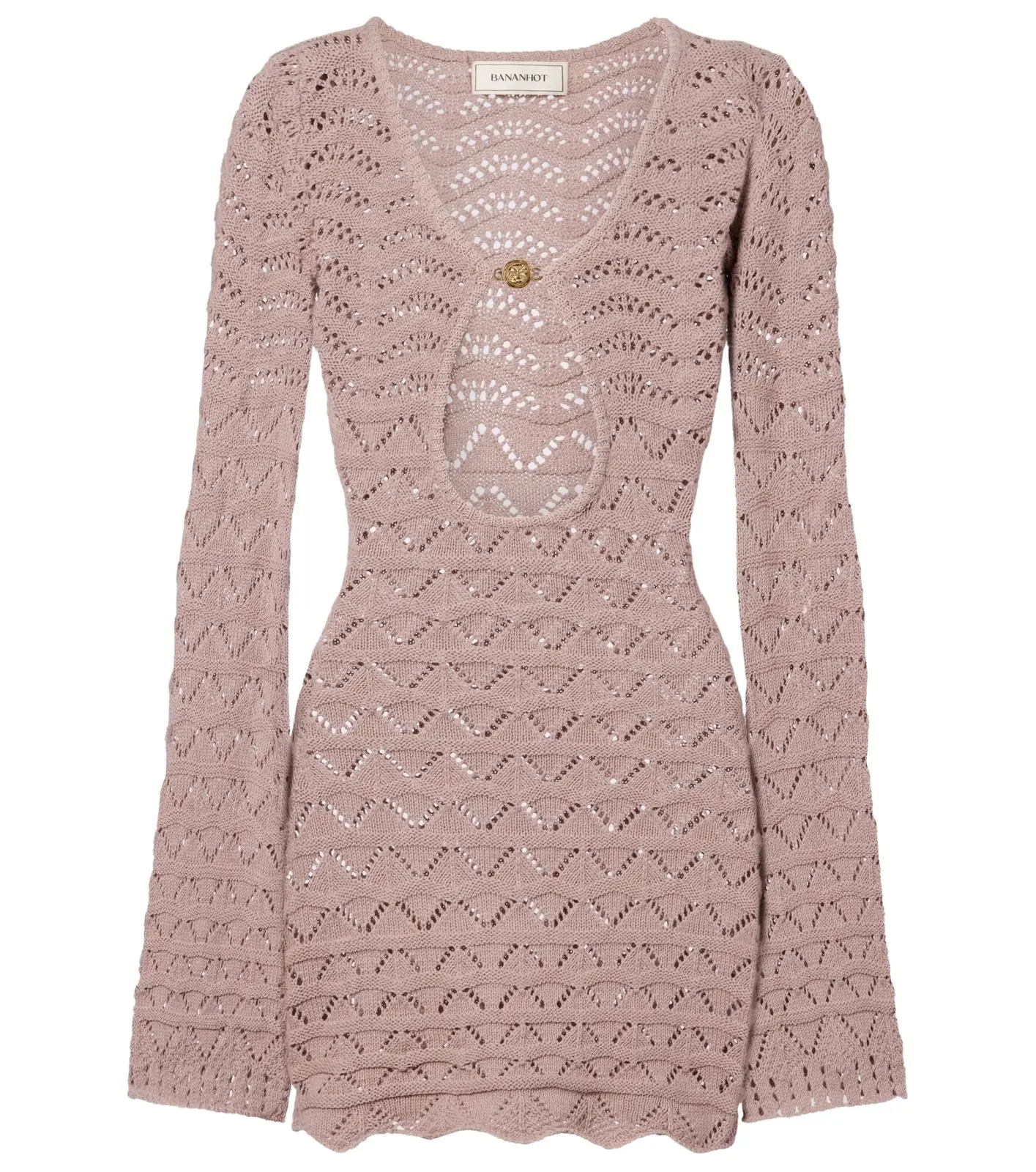 Rey knitted cotton-blend minidress Rey knitted cotton-blend minidress