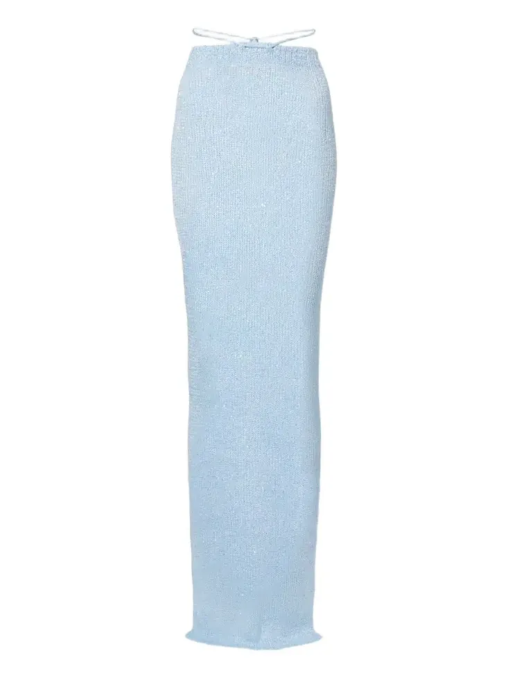 Alma sequined knitted maxi skirt