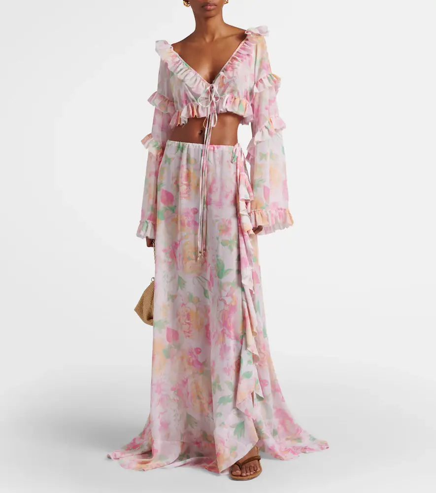 Bananhot Clara floral maxi skirt | Thumbnail 2