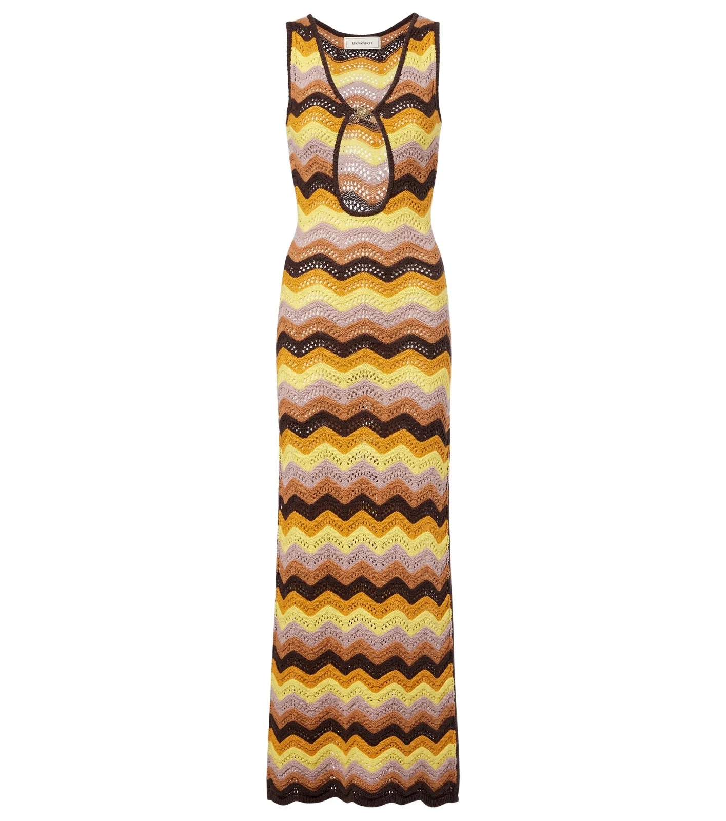 Charli chevron crochet cotton-blend maxi dress Charli chevron crochet cotton-blend maxi dress