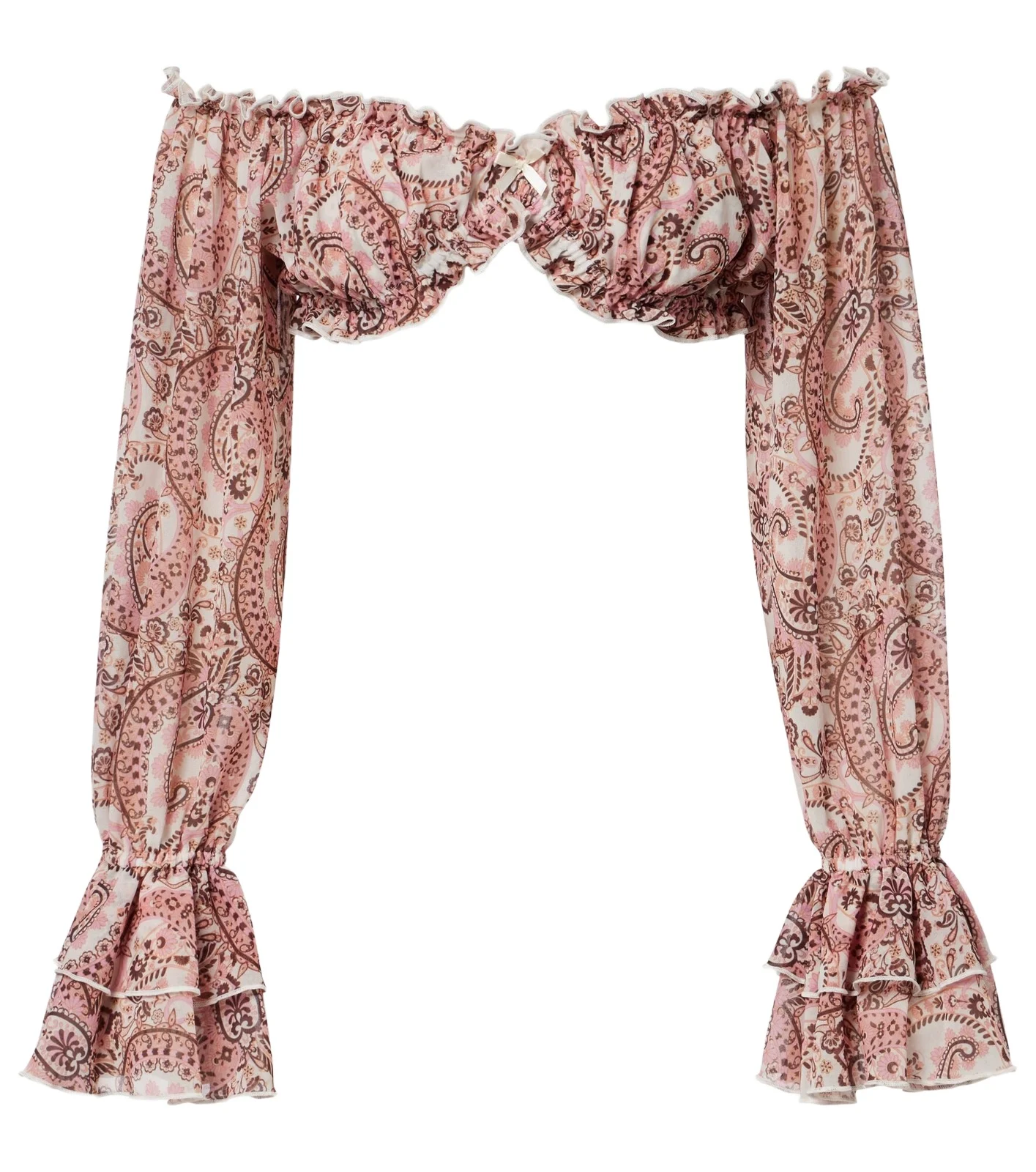 Elma off-shoulder paisley crop top Elma off-shoulder paisley crop top