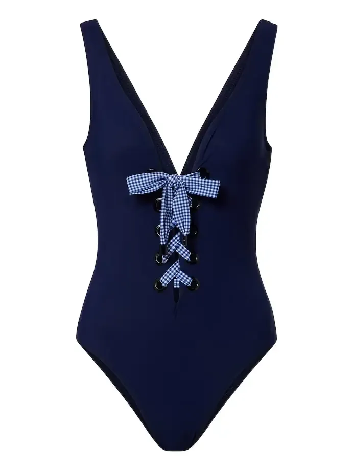 Bow-detail swimsuit