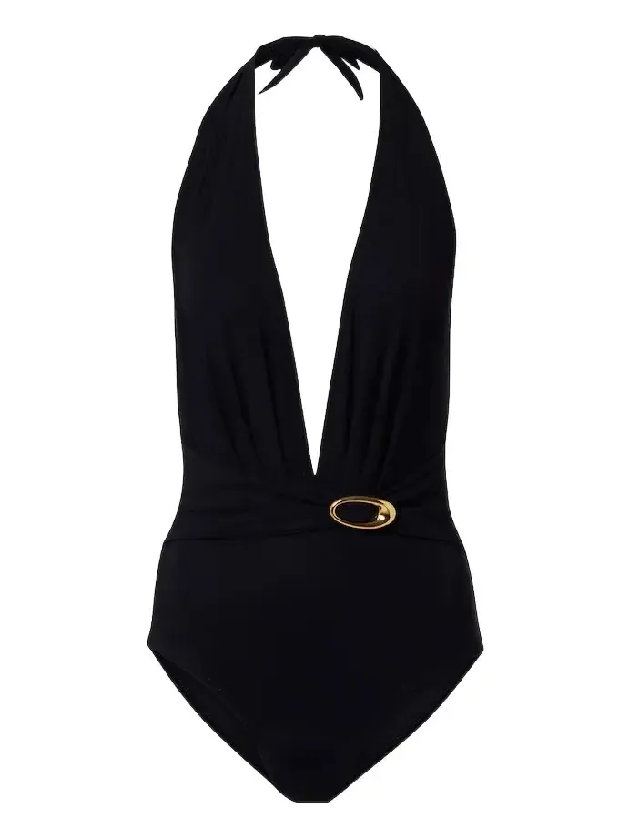 Solid embellished swimsuit Solid embellished swimsuit