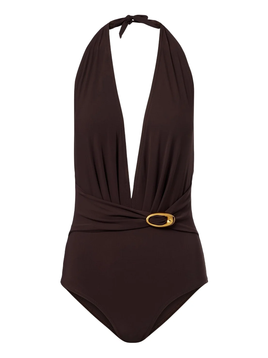 Karla Colletto Solid halterneck swimsuit