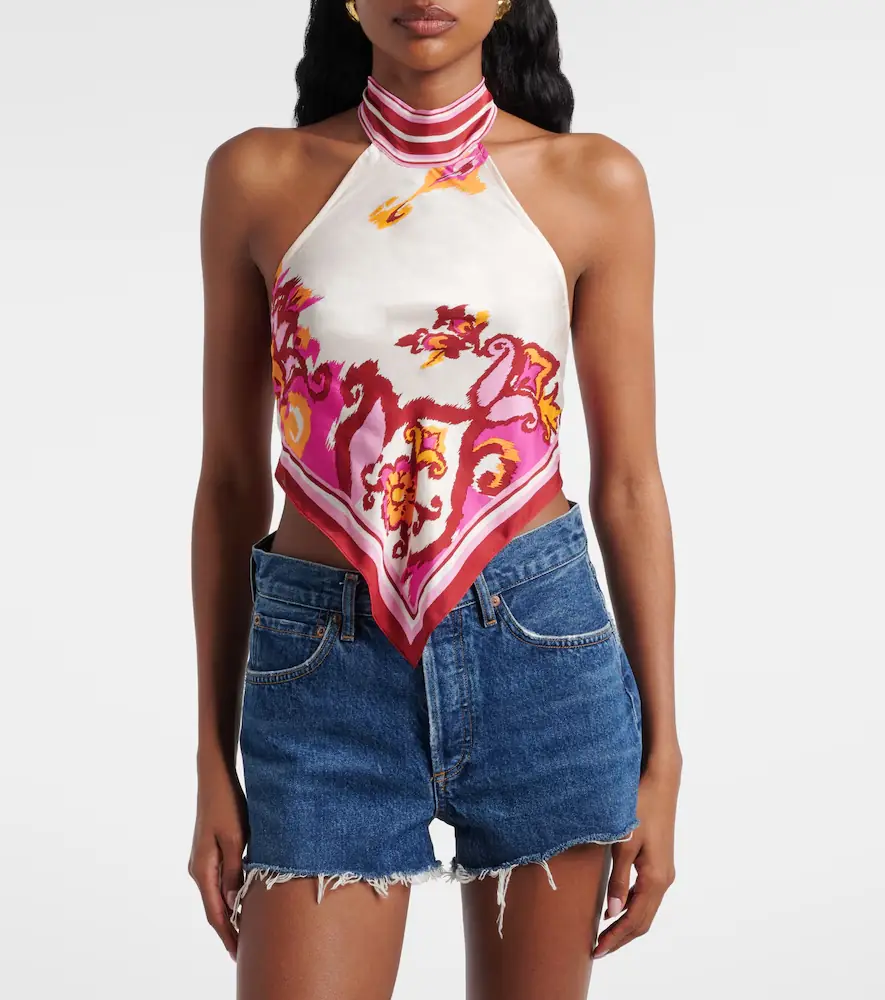 Poupette St Barth Guilia printed halterneck top | Thumbnail 6