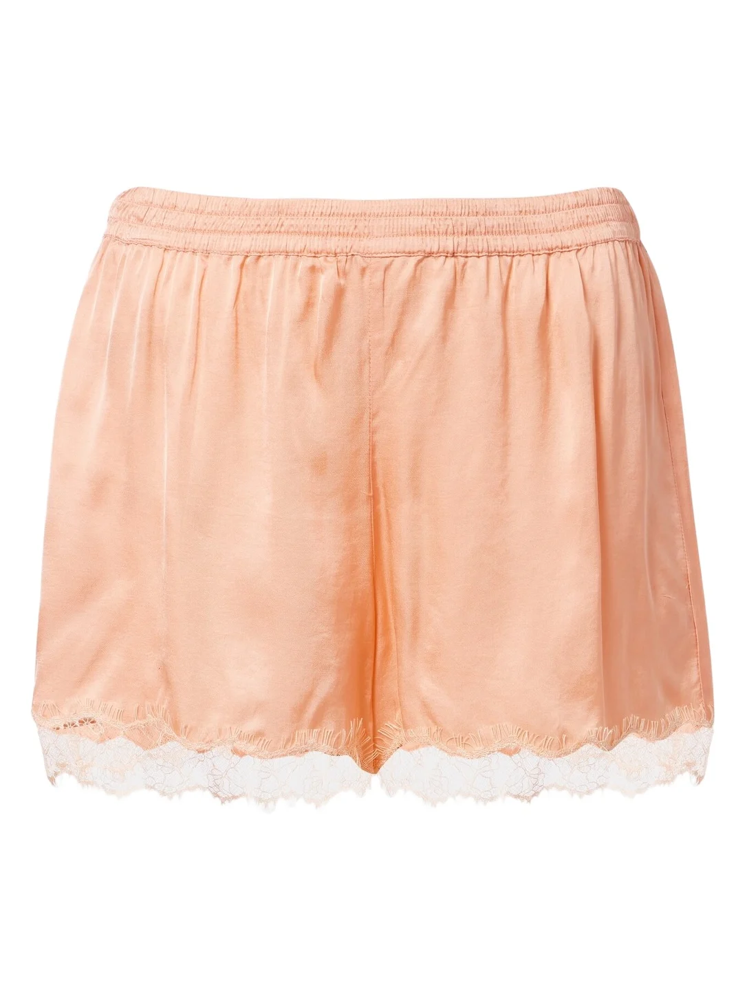 Poupette St Barth Doris lace-trimmed satin shorts