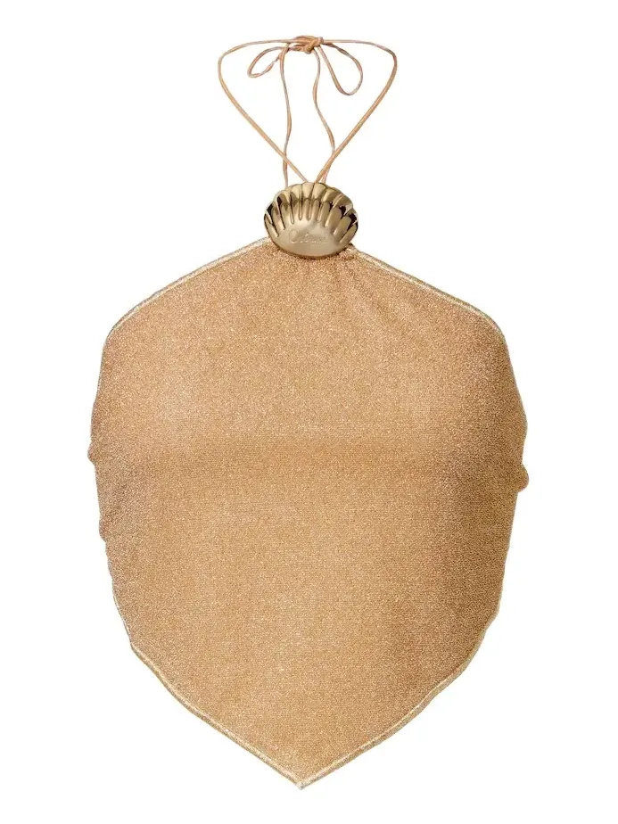 Oséree Lumière halterneck crop top