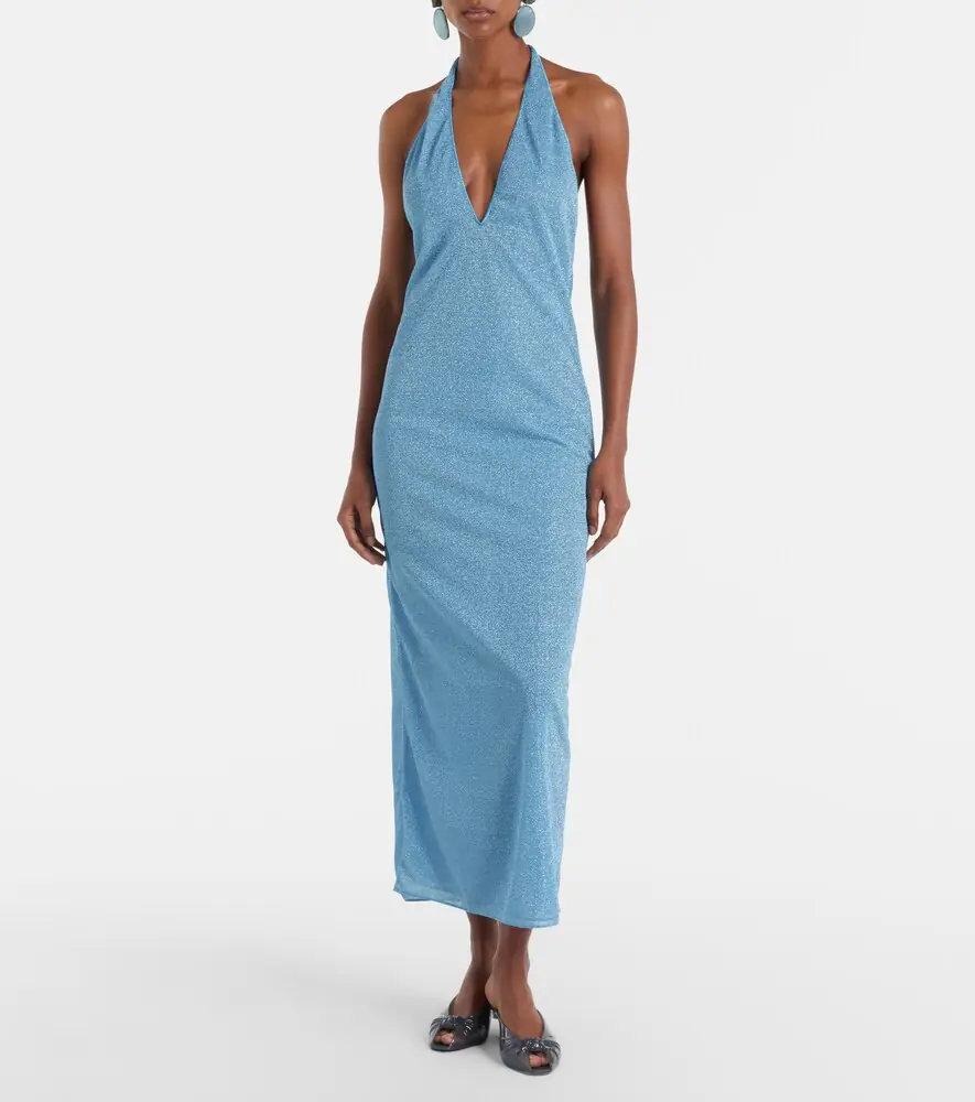 Oséree Lumière halterneck maxi dress | Thumbnail 4 Oséree Lumière halterneck maxi dress | Thumbnail 4
