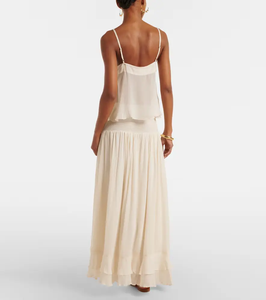 Poupette St Barth Neree ruffled maxi skirt | Thumbnail 5