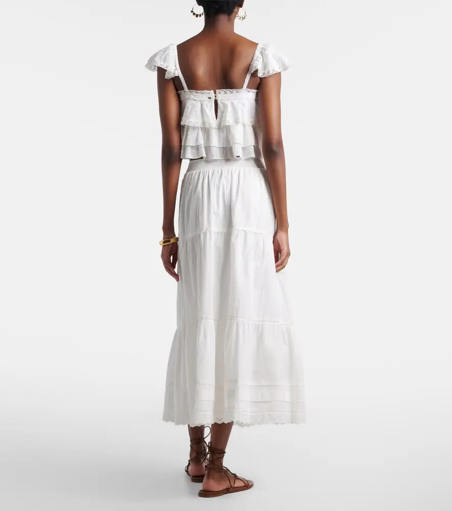 Poupette St Barth Ines broderie anglaise midi skirt | Thumbnail 4 Poupette St Barth Ines broderie anglaise midi skirt | Thumbnail 4