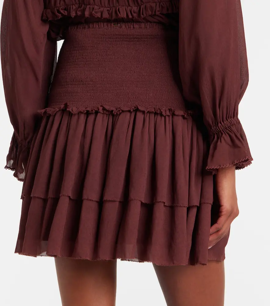 Poupette St Barth Farrah tiered miniskirt | Thumbnail 5