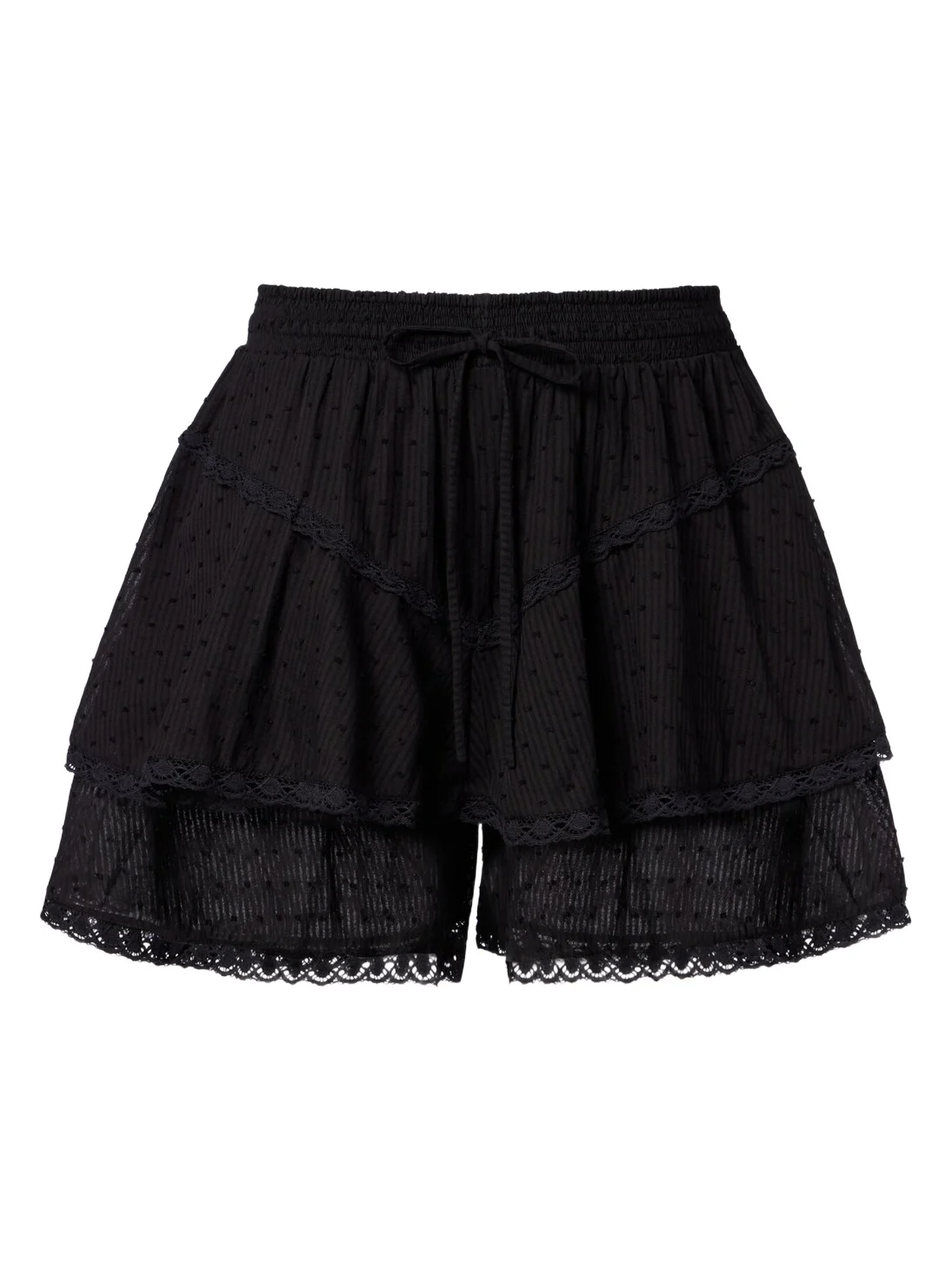 Poupette St Barth Thia crochet-trimmed cotton shorts