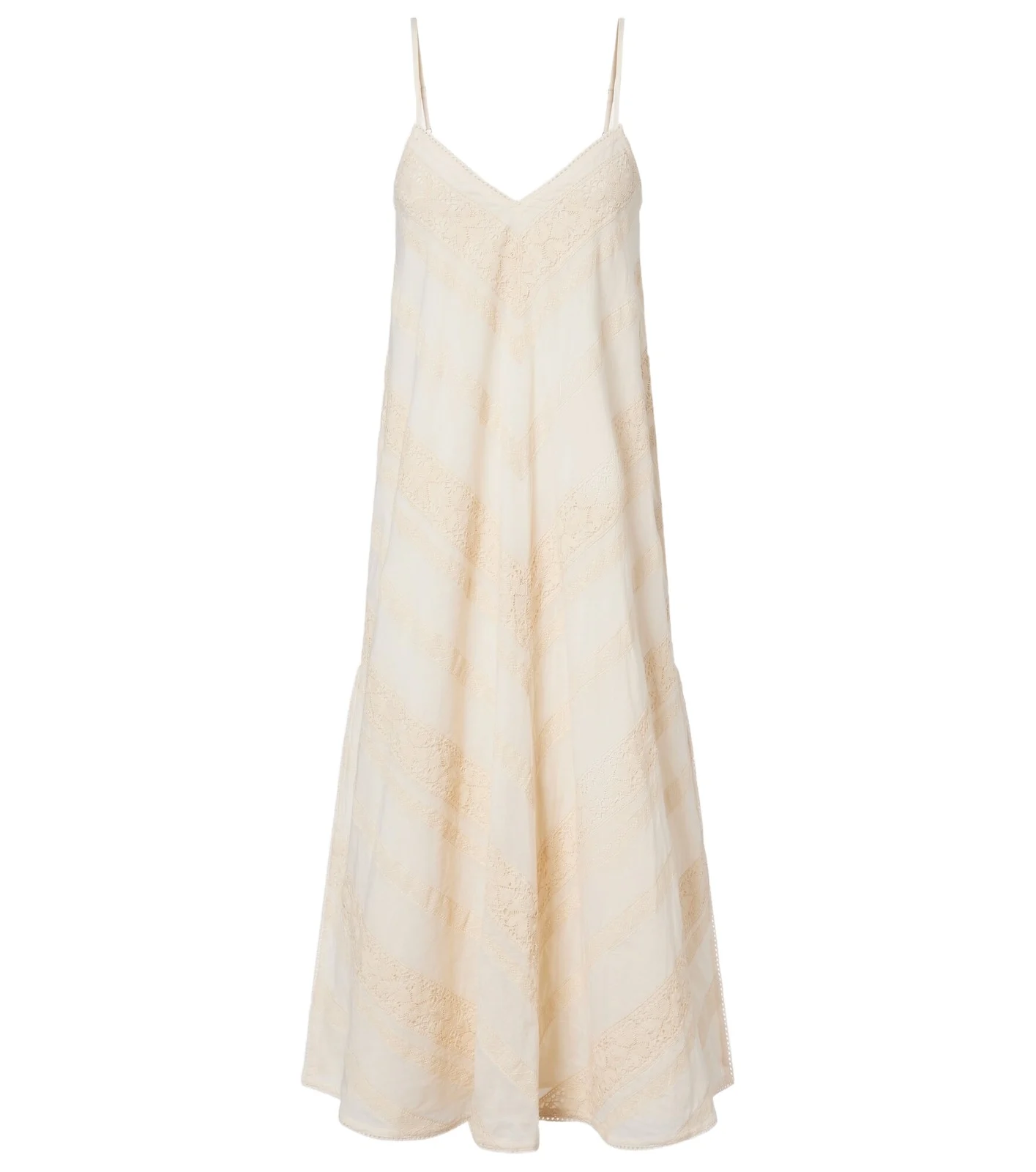 Embroidered cotton midi dress