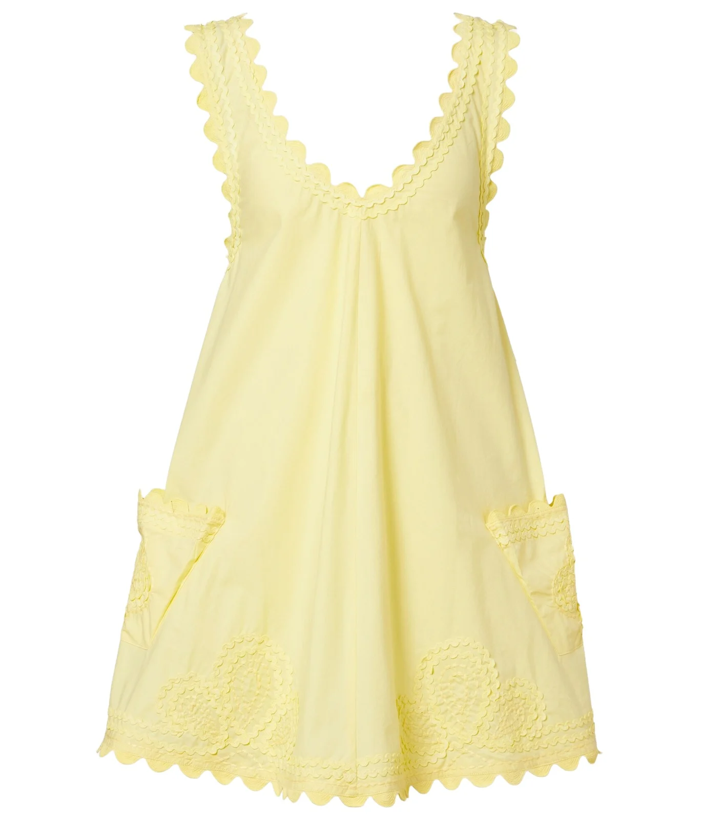 Embroidered cotton poplin minidress