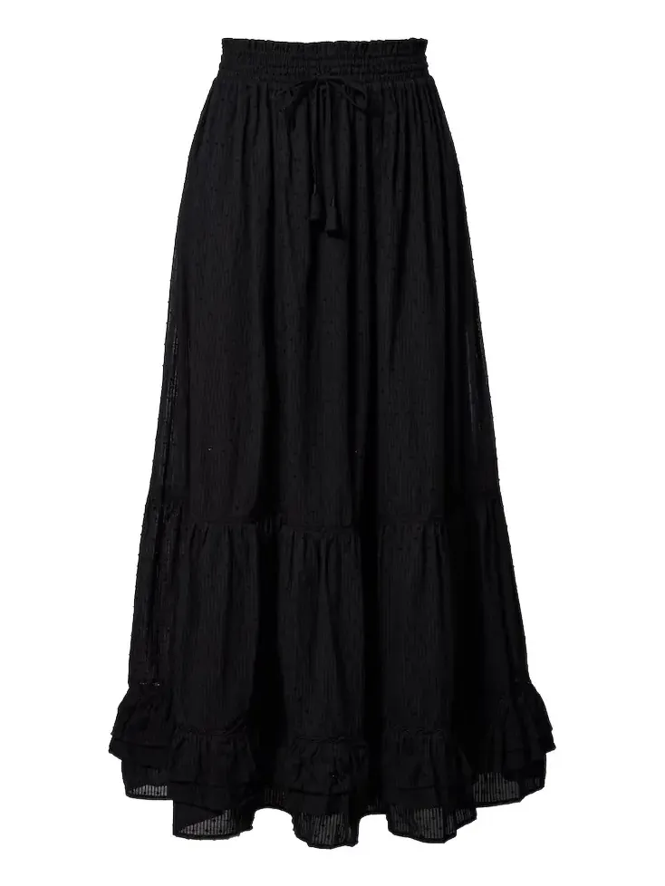 Clara tiered cotton maxi skirt Clara tiered cotton maxi skirt