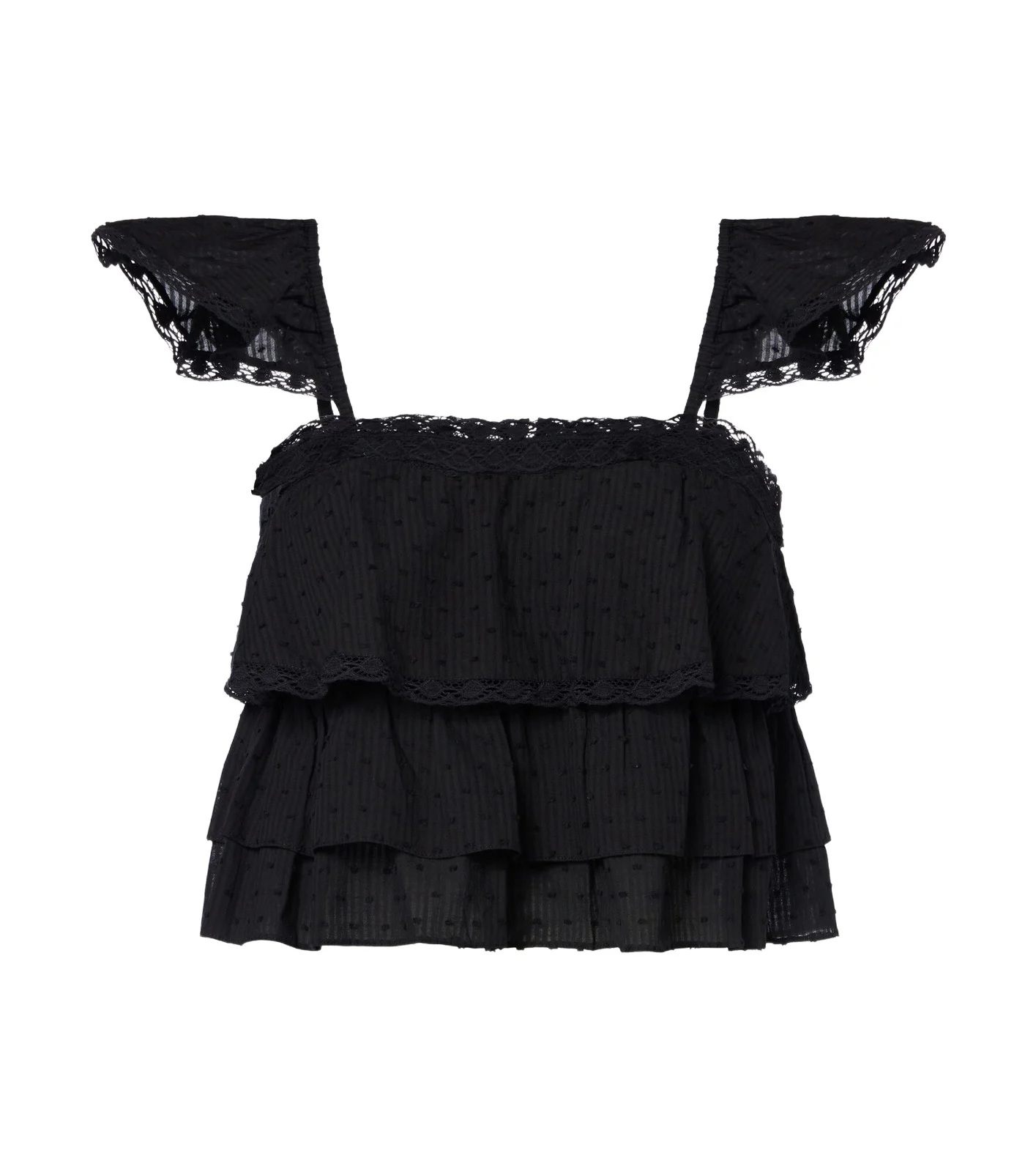 Anya ruffled cotton crop top Anya ruffled cotton crop top