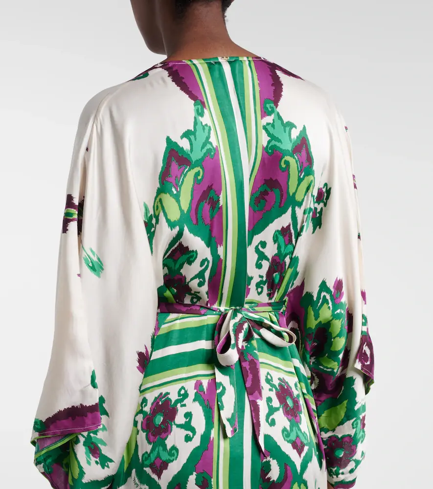 Poupette St Barth Sol floral satin kaftan | Thumbnail 2 Poupette St Barth Sol floral satin kaftan | Thumbnail 2