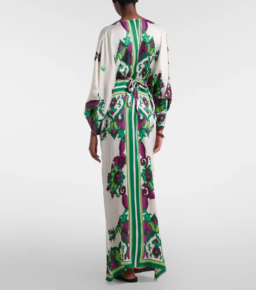 Poupette St Barth Sol floral satin kaftan | Thumbnail 6 Poupette St Barth Sol floral satin kaftan | Thumbnail 6