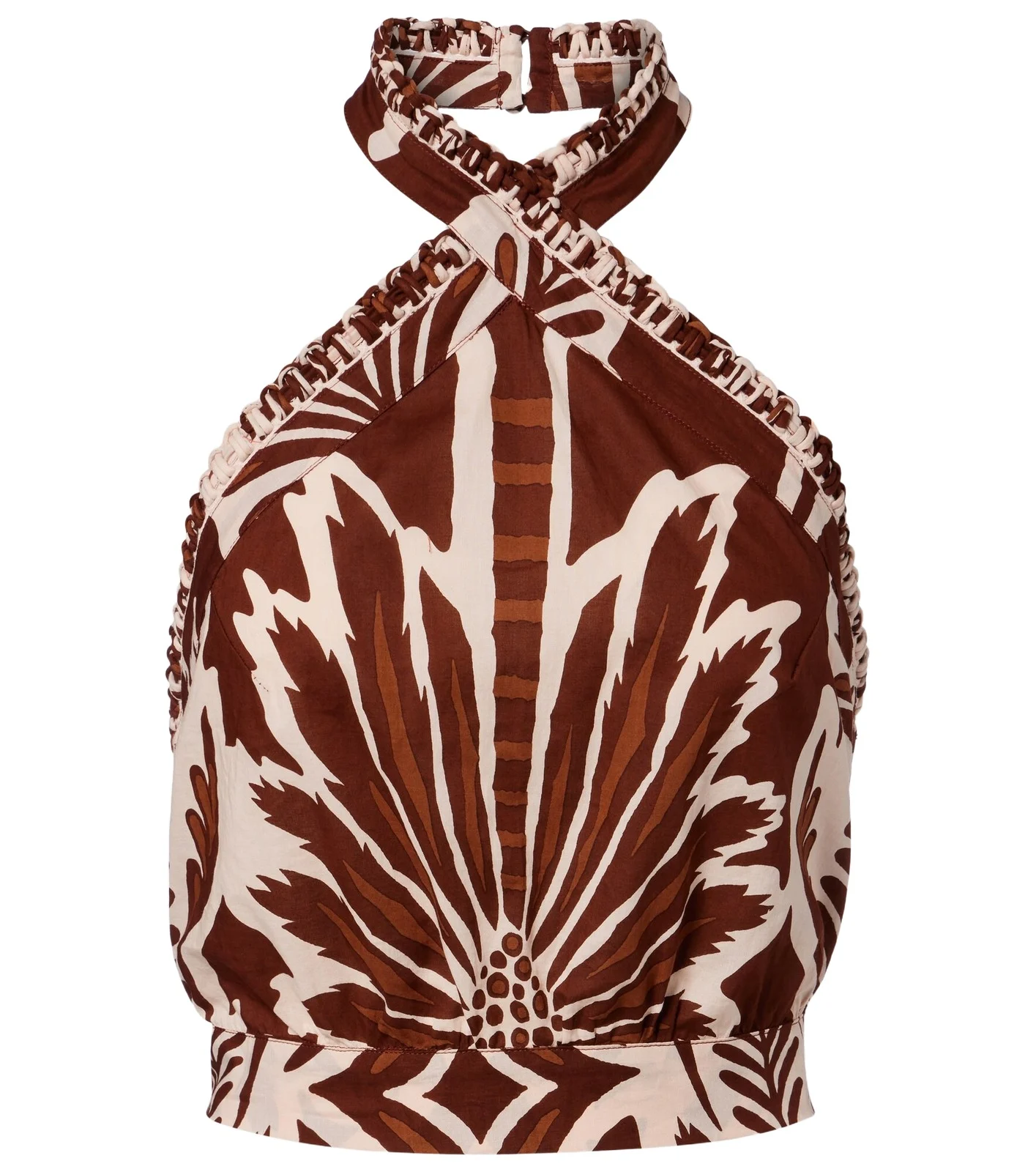 Suma printed cotton crop top