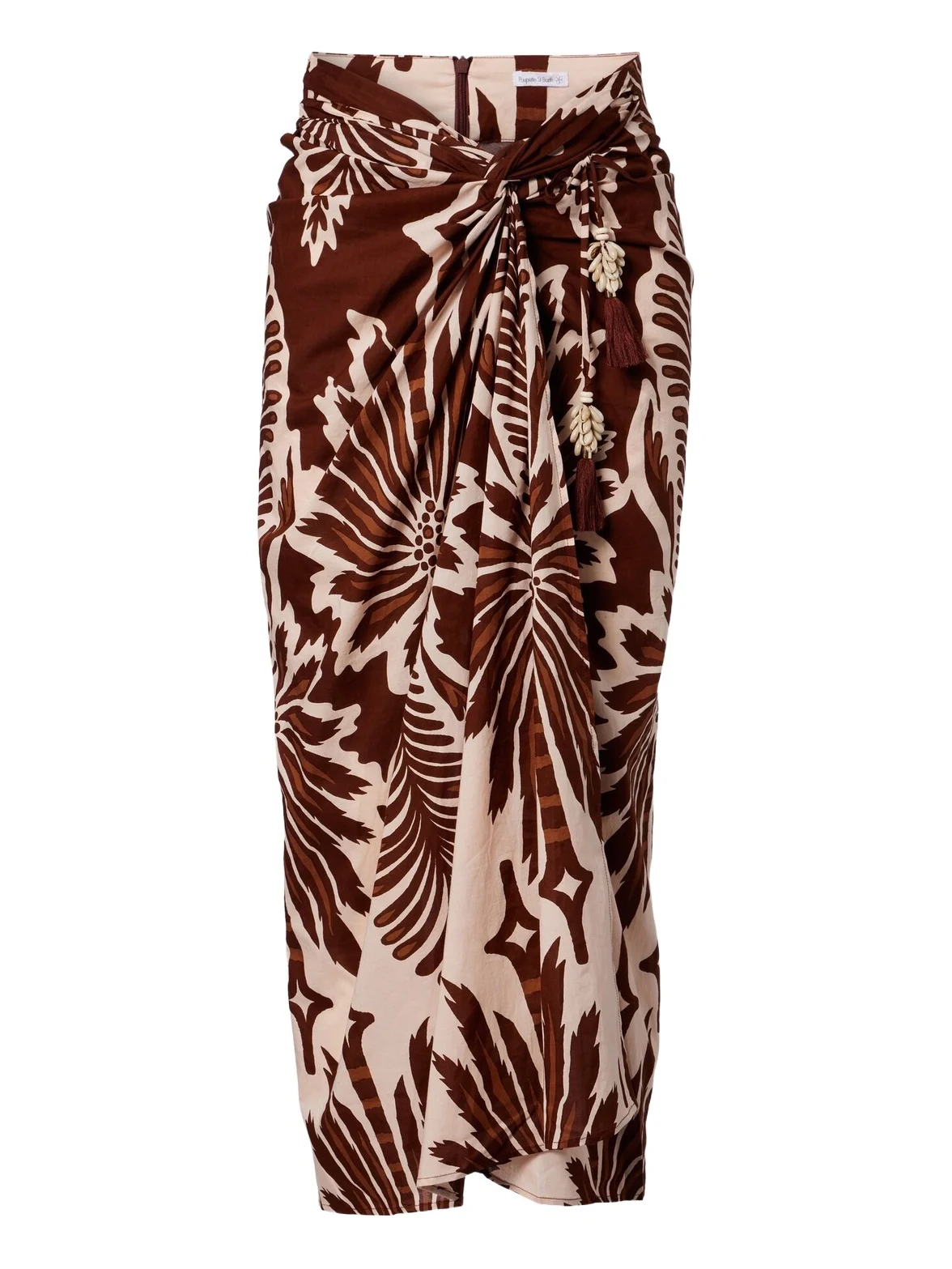 Uma printed cotton midi skirt