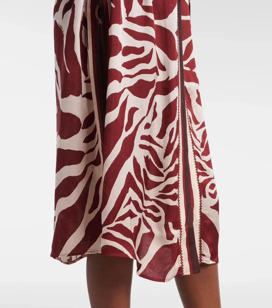Poupette St Barth Erica printed satin kaftan | Thumbnail 2