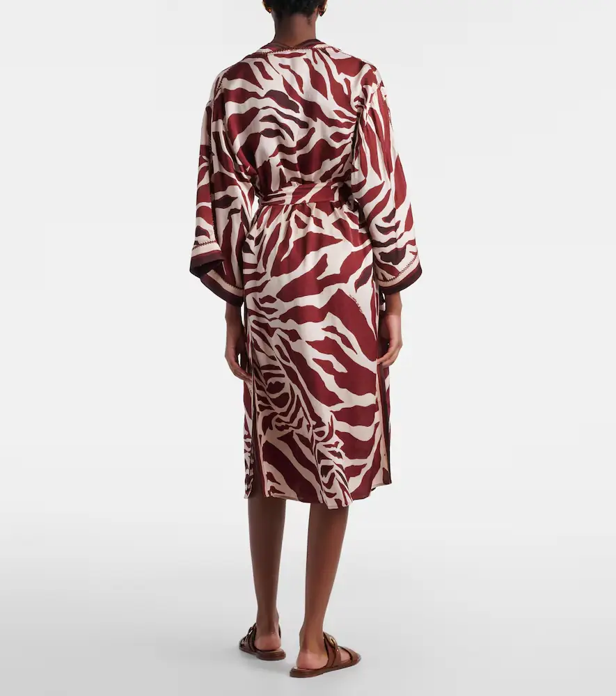 Poupette St Barth Erica printed satin kaftan | Thumbnail 3