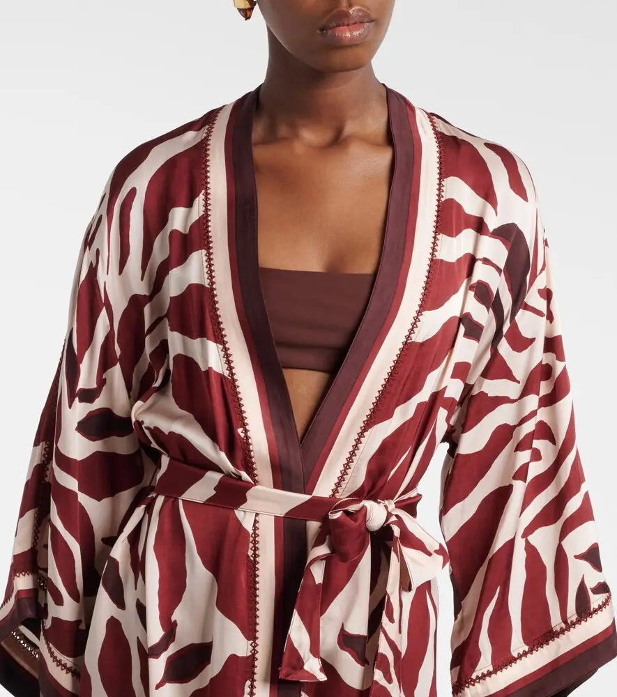Poupette St Barth Erica printed satin kaftan | Thumbnail 5
