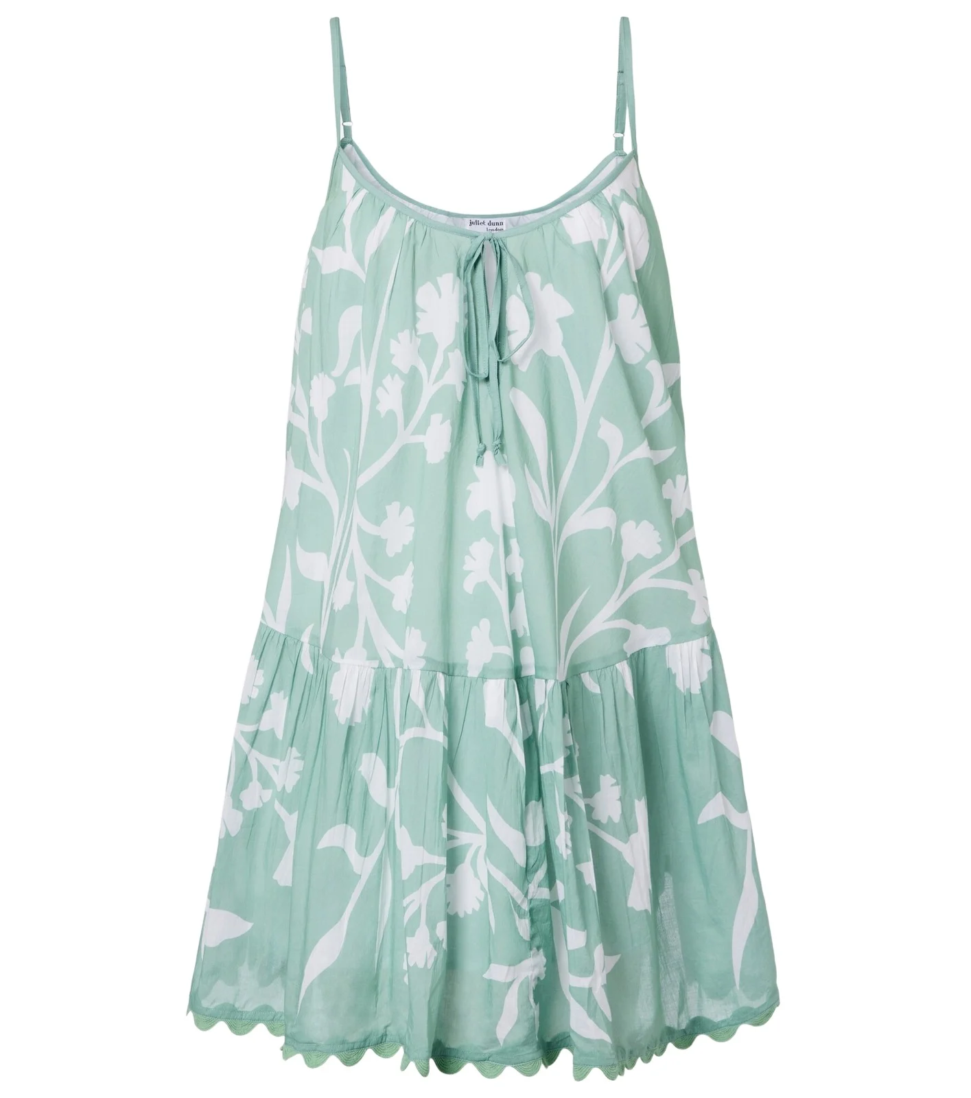 Floral scalloped cotton minidress Floral scalloped cotton minidress