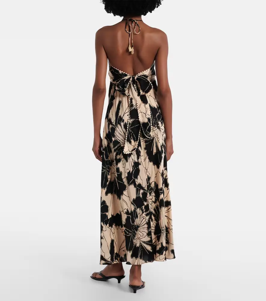 Poupette St Barth Carla floral halterneck maxi dress | Thumbnail 3