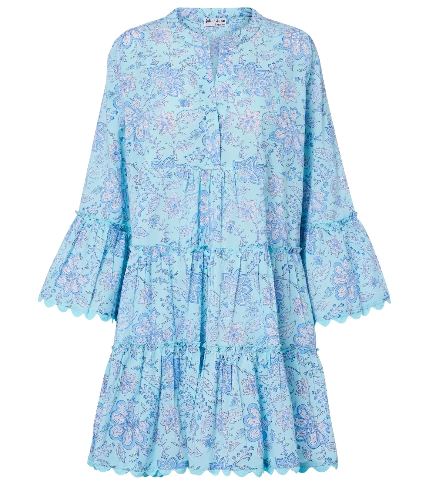 Floral scalloped cotton minidress Floral scalloped cotton minidress
