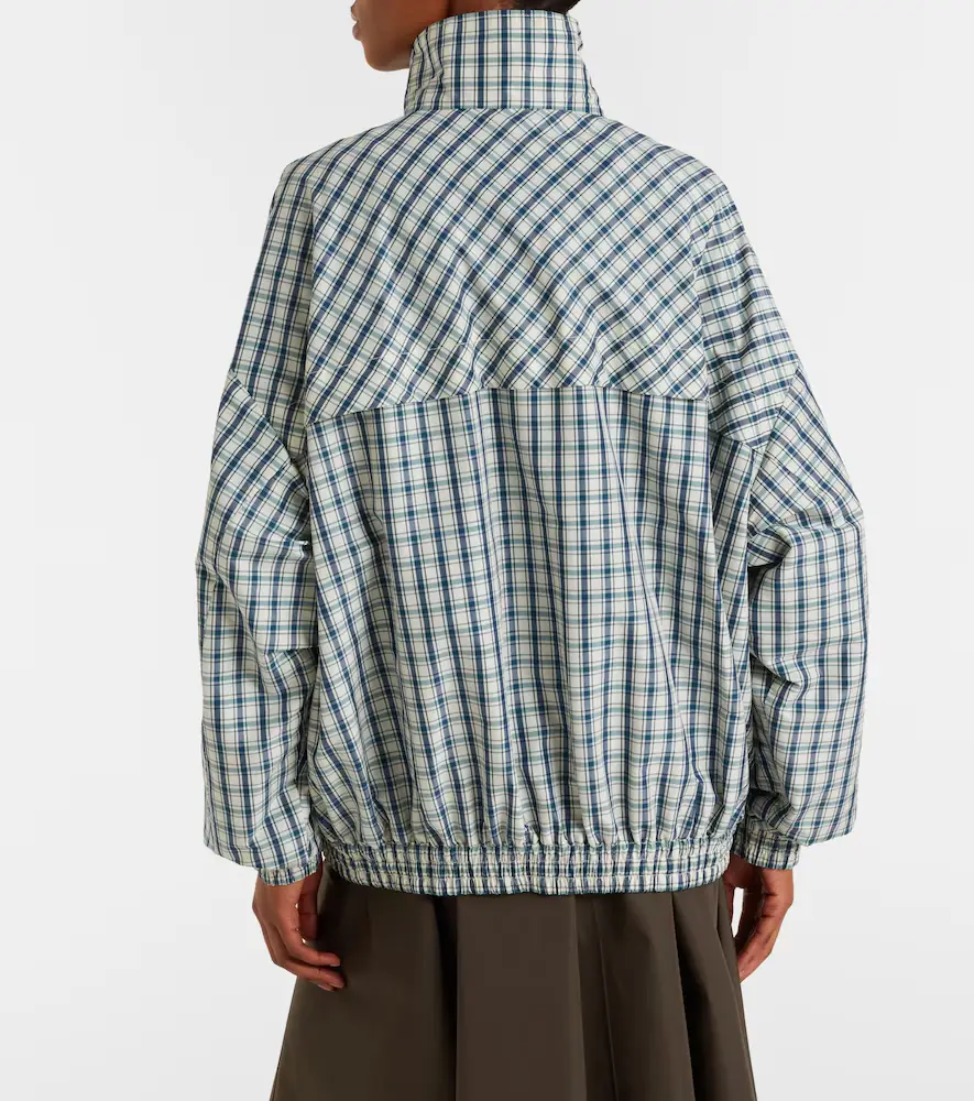 Prada Checked cotton-blend chambray jacket | Thumbnail 6