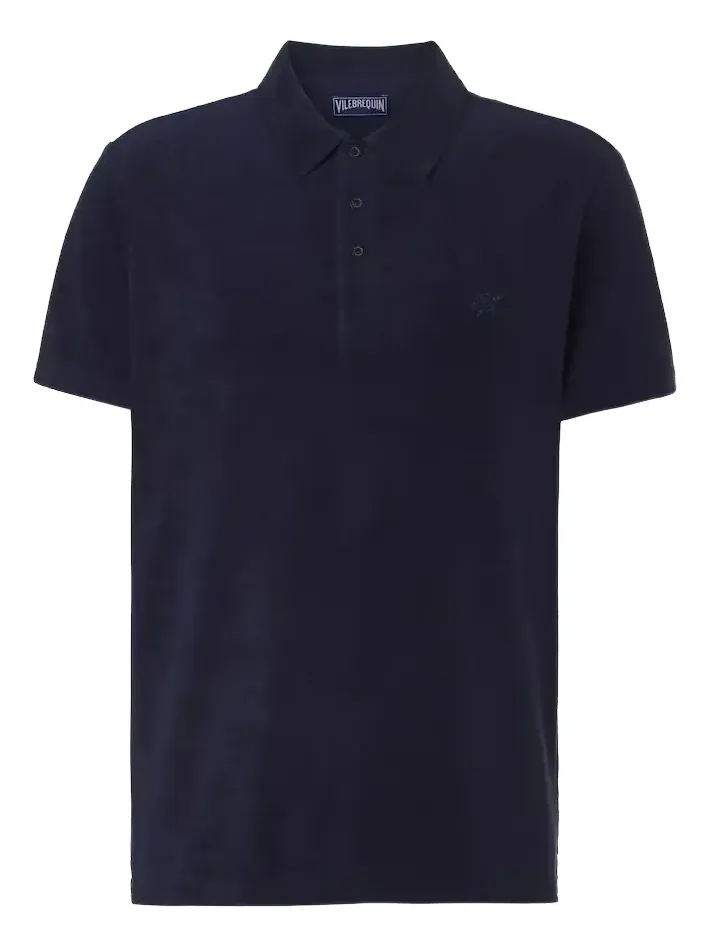 Cotton-blend terry polo shirt Cotton-blend terry polo shirt