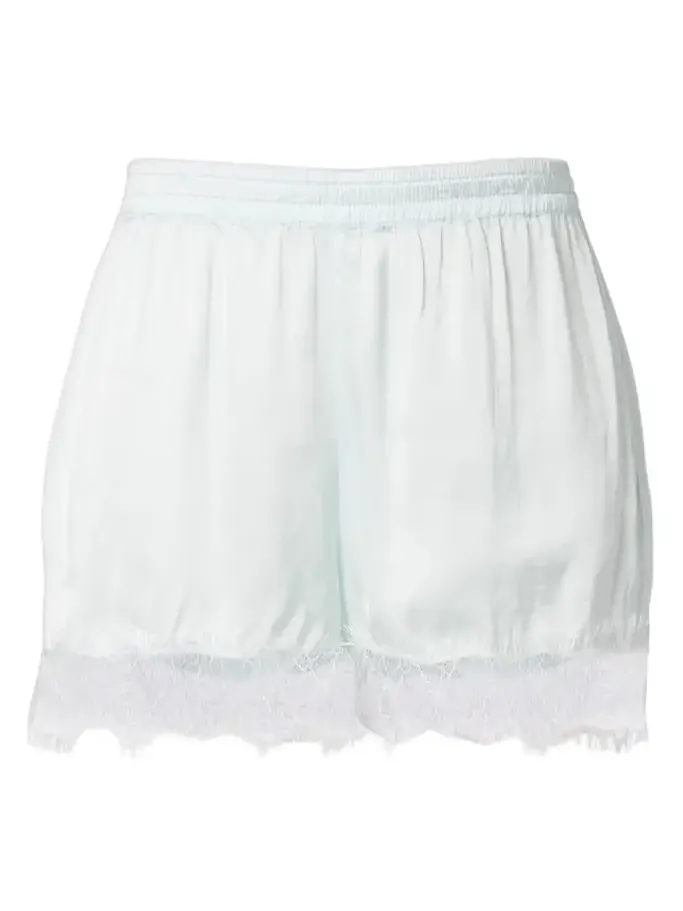 Doris lace-trimmed satin shorts Doris lace-trimmed satin shorts