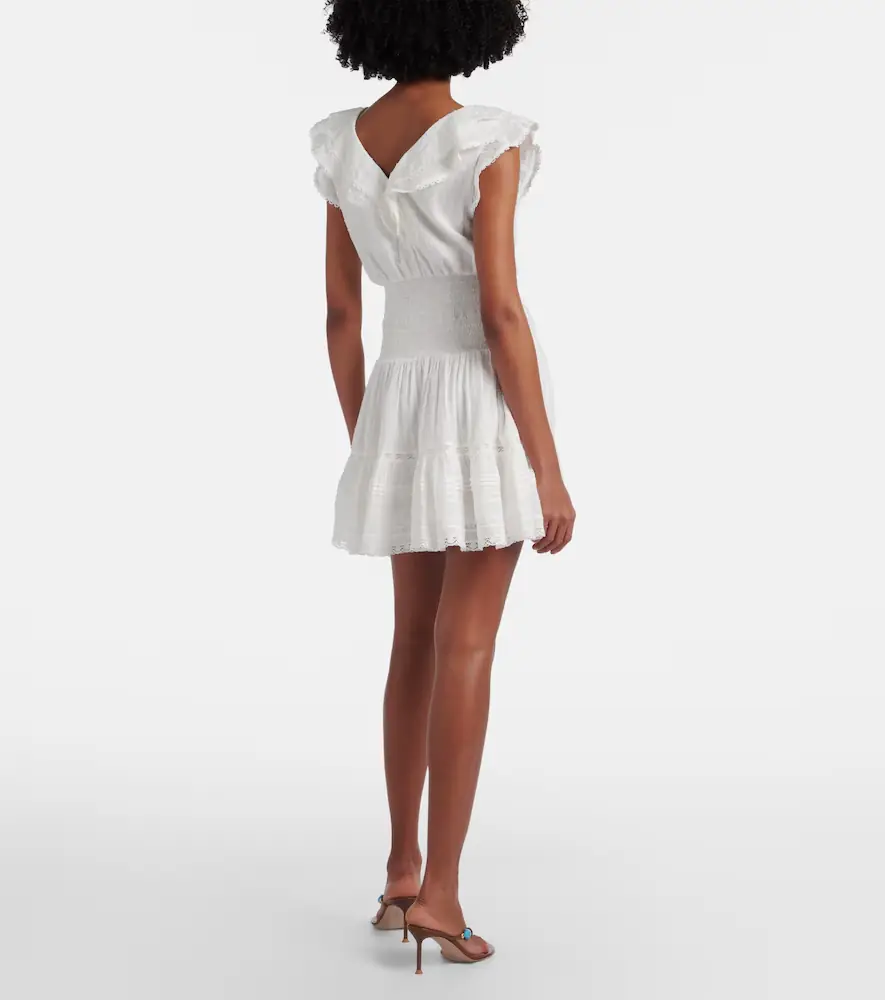 Poupette St Barth Della ruffled cotton minidress | Thumbnail 2