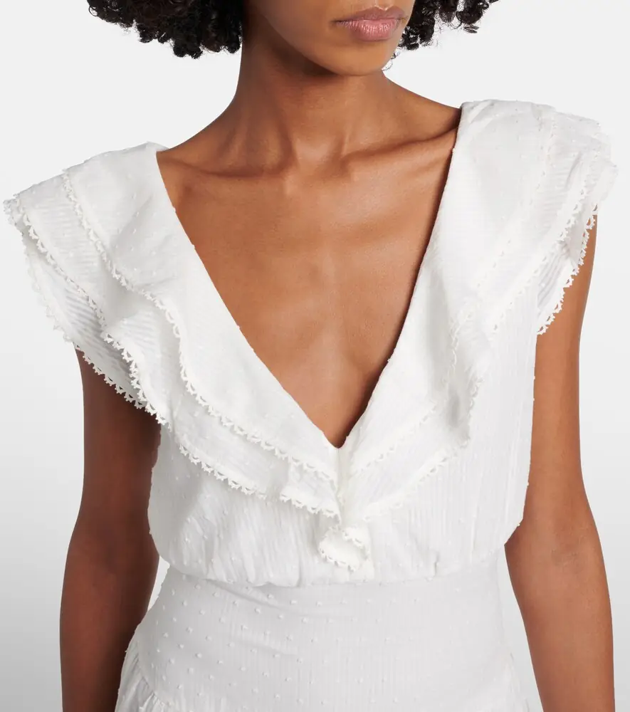 Poupette St Barth Della ruffled cotton minidress | Thumbnail 5