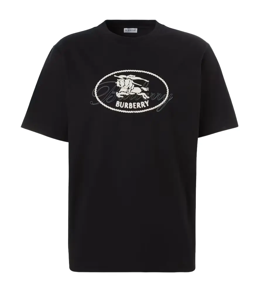 Burberry Ryan embroidered cotton T-shirt | Image 1 Burberry Ryan embroidered cotton T-shirt | Image 1